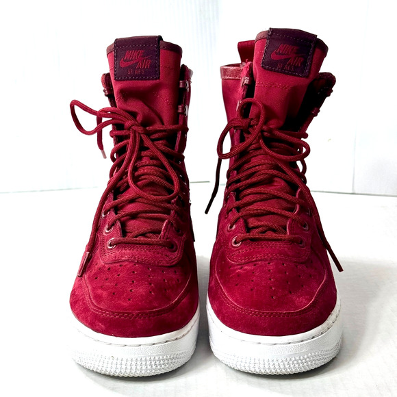 Nike SF Air Force 1 High 8.5 Special Field Red Crush 2018 Suede Nylon 857872-601 - Picture 15 of 15